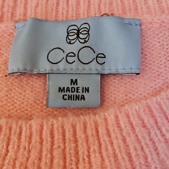 CeCe Women's Heart/Valentine’s Day, Pink And Red Oversized Sweater Size M- Love - Picture 4 of 9